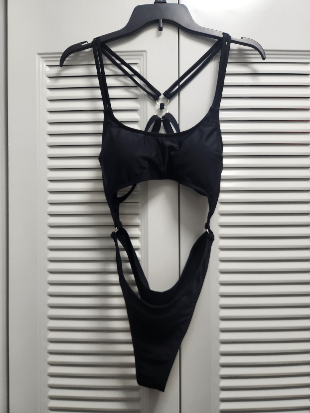 SHEIN Black Casual One-Piece with Tag Detail